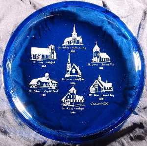 10 inch Cobalt Glass Plate