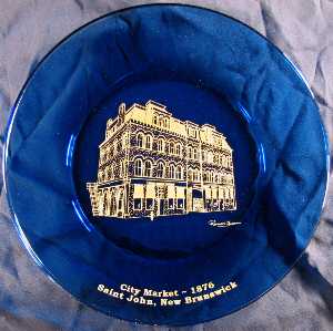 10 Cobalt Glass Plate