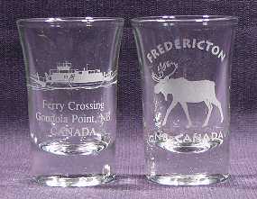 Etched shot glasses