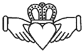 Outline Claddagh