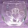 Outline Claddagh on clear Roly Poly Votive