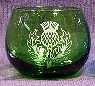 Thistle on Roly Poly Green Votive